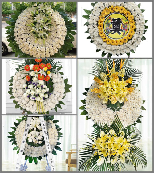 江苏泰州姜堰区张甸镇梅垛村花圈速递